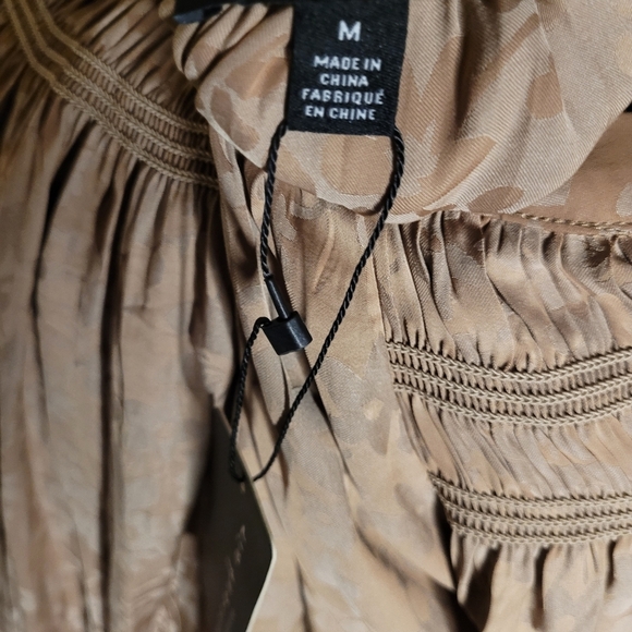 Current Air Elegant Tan Floral Dress. Size M. NWT - Picture 6 of 8